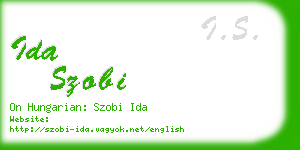 ida szobi business card